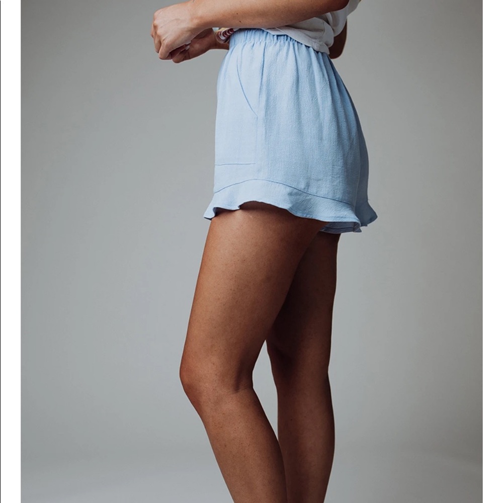 Clad & Cloth Ruffle Trim Shorts - Picture 3 of 6